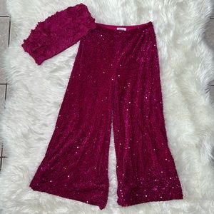 2 Piece hot pink concert outfit